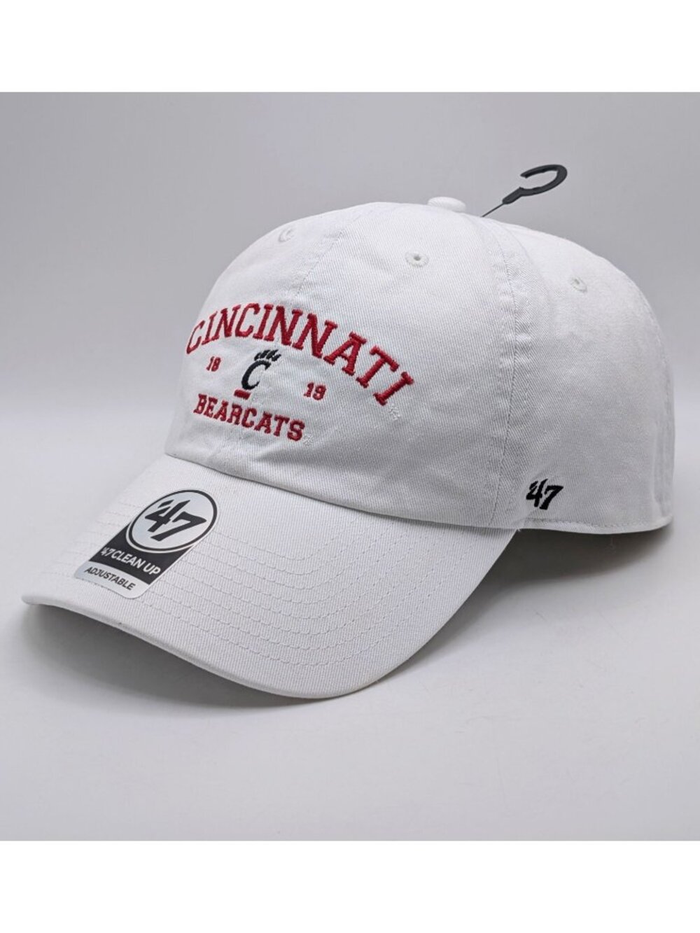NEW '47 Brand Cincinnati Bearcats Baseball UC Strap Back White Unisex Clean Up